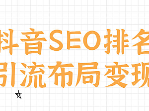 【引流课程】抖音SEO排名引流布局变现