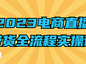 【引流课程】2023电商直播带货全流程实操课